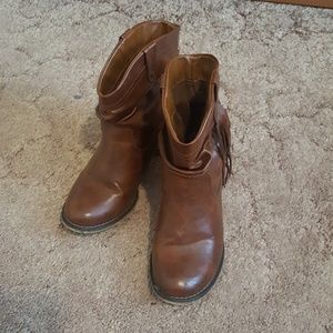 Western style heeled booties